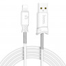 Usb Кабель-зарядка Lightning Hoco X24 Pisces 2.4A 1м силиконовый белый