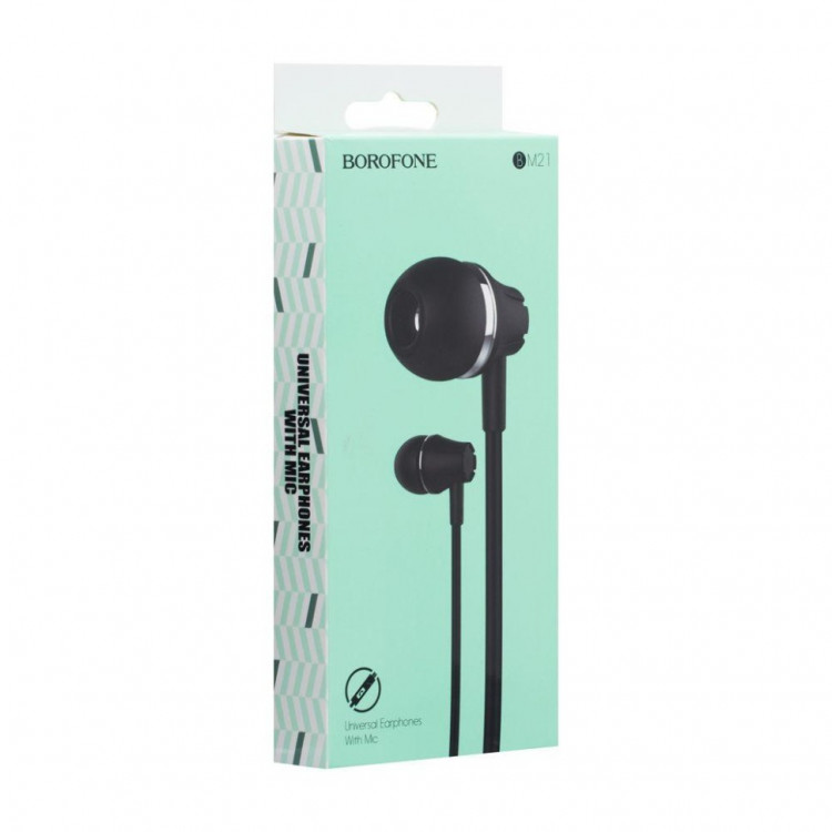 Наушники с микрофоном Borofone BM21 Graceful 1.2м черные