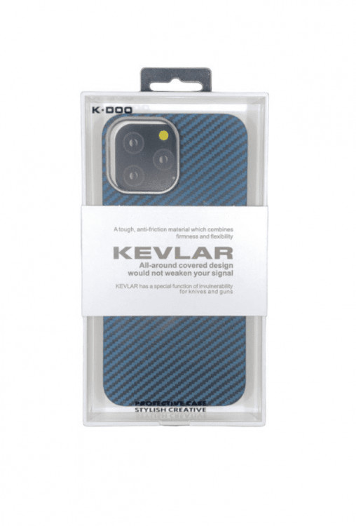 Накладка для i-Phone 13 Pro Max K-Doo Kevlar пластик синяя