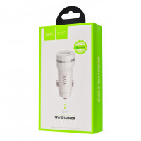 Автомобильное заряд. устр. Hoco Z27A 1USB QC3.0 2.4А, белое