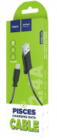 Usb Кабель-зарядка Lightning Hoco X24 Pisces 2.4A 1м силиконовый черный