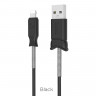 Usb Кабель-зарядка Lightning Hoco X24 Pisces 2.4A 1м силиконовый черный