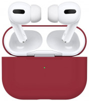 Силиконовый чехол для AirPods Pro малиновый