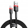 Usb Кабель-зарядка Lightning Baseus Cafule 1м (CALKLF-B19) черно-красный
