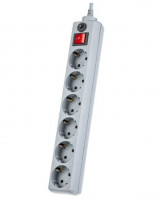 Сетевой фильтр Perfeo Power+ (PF-PP-6/3,0-G) 3м/6 розеток серый