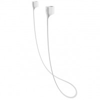 Силиконовый шнурок-держатель для AirPods Baseus Strap (ACGS-A0G) серебристый