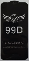 Защитное стекло для i-Phone 11 Pro/X/XS 5.8" 99D чёрное