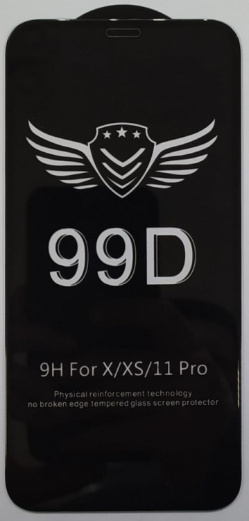Защитное стекло для i-Phone 11 Pro/X/XS 5.8" 99D чёрное