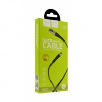 Usb Кабель-зарядка Micro Hoco U39 Slender 2.4A 1.2м плоский в нейлоновой оплётке золотисто-чёрный