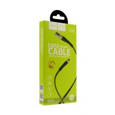 Usb Кабель-зарядка Micro Hoco U39 Slender 2.4A 1.2м плоский в нейлоновой оплётке золотисто-чёрный