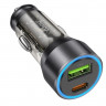 Автомобильное заряд. устр. Hoco NZ12A 1USB/1C 43W черный