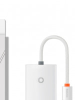 USB хаб Baseus Lite Series 4USB/1USB-C (WKQX030002) белый