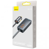 Автомобильное заряд. устр. Baseus Share 3USB/1C CCBT-B0G серебристое