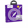 Usb Кабель-зарядка Micro Hoco U63 Spirit 2.4A 1.2м светящийся армированный белый
