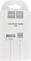 Usb Кабель-зарядка i-Phone 4 Hoco X23 1м силиконовый белый