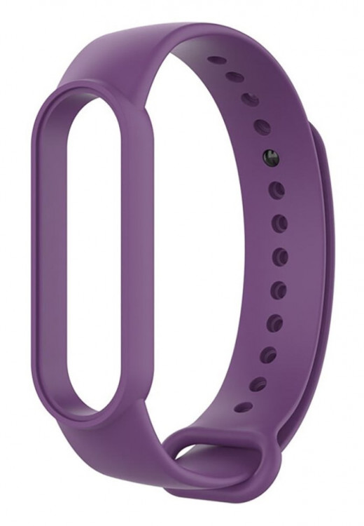 Ремешок для Xiaomi Mi Band 5 силиконовый сиреневый