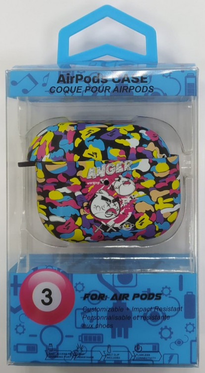 Силиконовый светящийся в темноте чехол для AirPods 3 Luxo Kaws рисунок №27