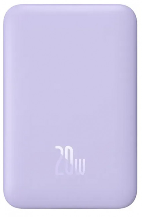 Powerbank с беспроводной зарядкой Baseus Magnetic Wireless 10000mAh 20W (PPCX070005) сиреневый