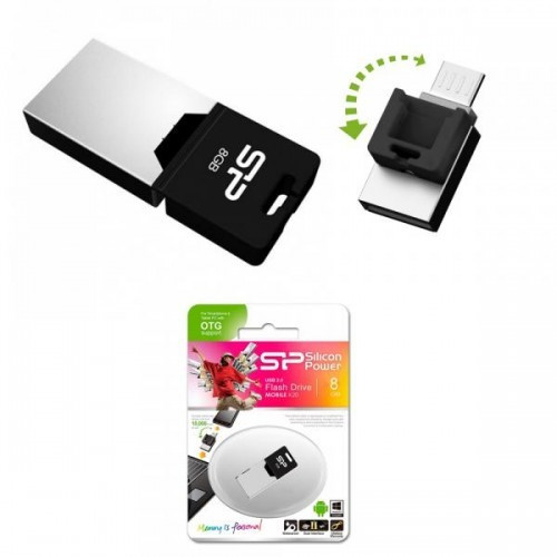 USB флеш накопитель Silicon Power 8 GB Mobile X20 (USB+OTG Micro USB)