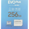 micro SDXC карта памяти Samsung 256GB EVO Plus Class10 UHS-I 130MB/s с адаптером