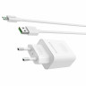 Сетевое зар. устр. Borofone BA32A 1USB с шнуром Micro 3A белое