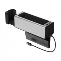 Автомобильный органайзер Baseus Deluxe Metal Armrest Console Organizer (CRCWH-A0S) серебристый
