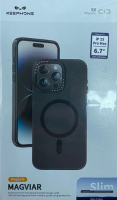 Накладка для i-Phone 15 Pro Max Keephone Magviar Magsafe черная
