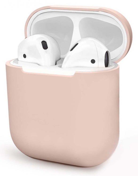 Силиконовый чехол для AirPods пудро