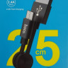Usb Кабель-зарядка Micro Hoco X35 Premium 2.4A 25см в нейлоновой оплетке черный