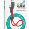 Usb Кабель-зарядка Type-C Hoco X21 Plus Silicone 3A 25см мягкий силиконовый красный