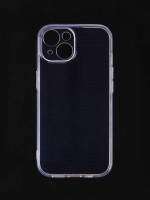 Чехол-накладка силикон i-Phone 15 прозрачный с закрытой камерой тех.пак