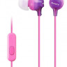 Стереонаушники Sony MDR-EX15AP с микрофоном пурпурные (High Copy)