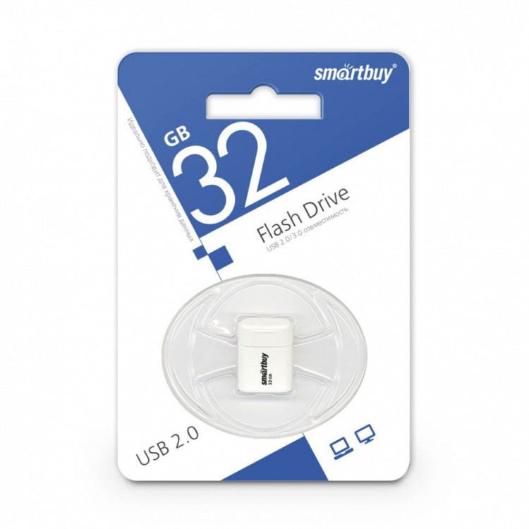 USB флеш накопитель Smartbuy 32GB Lara White (SB32GBLARA-W)