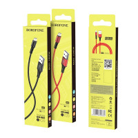 Usb Кабель-зарядка Lightning Borofone BX20 Enjoy 2A 1м в тканевой оплётке чёрный