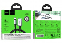 Кабель-переходник Hoco US10 Type-C (папа) на USB3.0 (мама) 5Gbps 0.5м черный