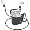 Силиконовый чехол для AirPods 1/2 Hoco WB10 черный