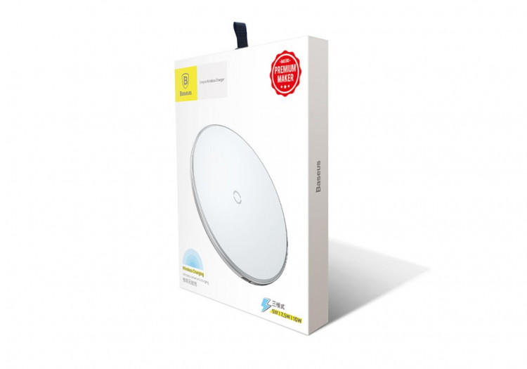 Беспроводное зарядное устройство Baseus Simple Wireless Charger (CCALL-JK02) белое