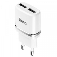 Сетевое зар. устр. Hoco C12 2USB 2.4A белое