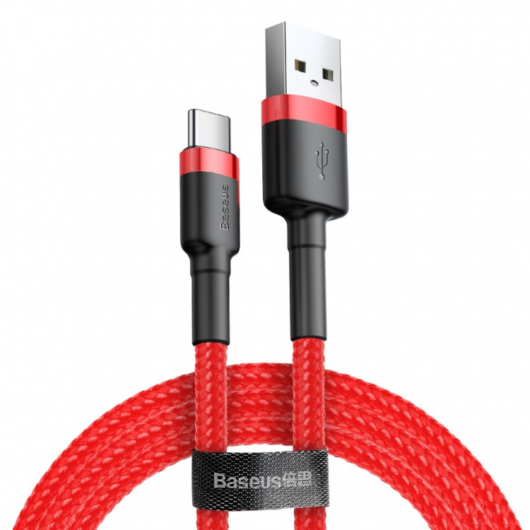 Usb Кабель-зарядка Lightning Baseus Cafule 1м (CALKLF-B09) красный