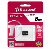 micro SDHC карта памяти Transcend 8GB Class 10 UHS-I (без адаптера)