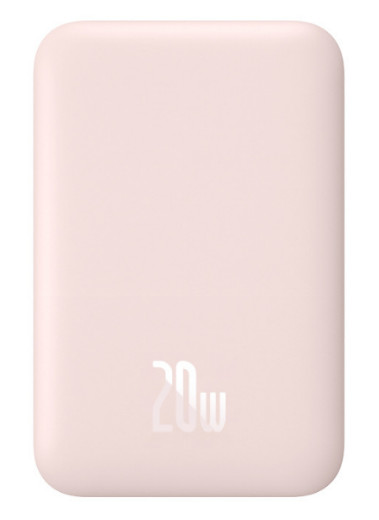 Powerbank с беспроводной зарядкой Baseus Magnetic Wireless 6000mAh 20W (PPCX020004) розовый
