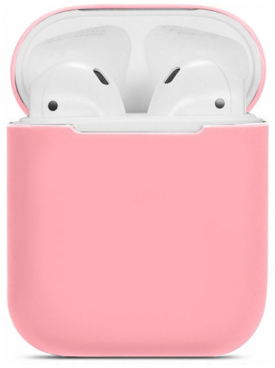 Силиконовый чехол для AirPods розовый