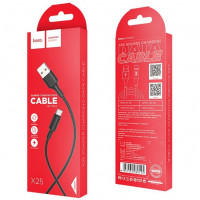 Usb Кабель-зарядка Type-C Hoco X25 Soarer 3A 1м силиконовый черный