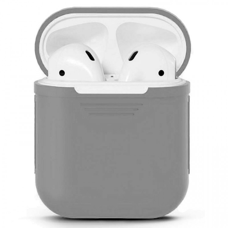 Силиконовый чехол для AirPods серый