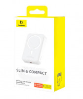 Powerbank с беспроводной зарядкой Baseus Magnetic Mini Air Slim 10000mAh 20W (P10059001223-00) белый