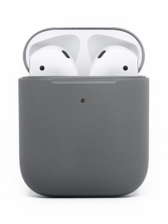 Силиконовый чехол для AirPods темно-серый