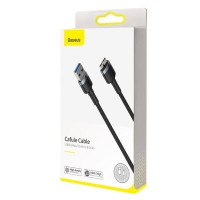Usb3.0 Кабель-зарядка Micro-B Baseus Cafule 2.1A 1м (CADKLF-D0G) темно-серый