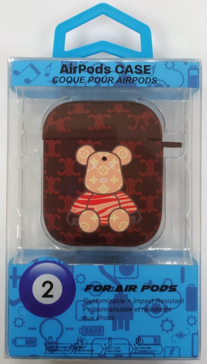 Силиконовый светящийся в темноте чехол для AirPods 1/2 Luxo Kaws рисунок №9